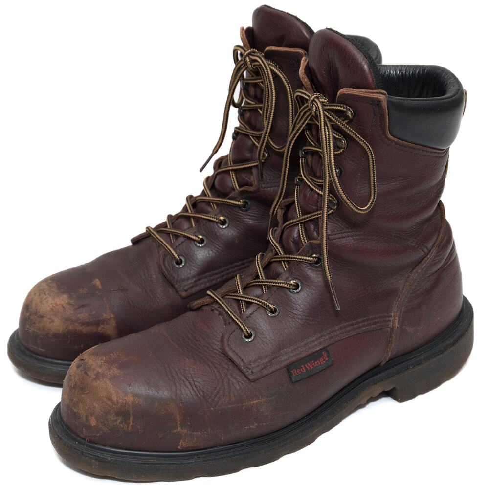 Red Wings SUPERSOLE® 2.0 8-inch Safety Steel Toe Brown Leather Boots Size 13